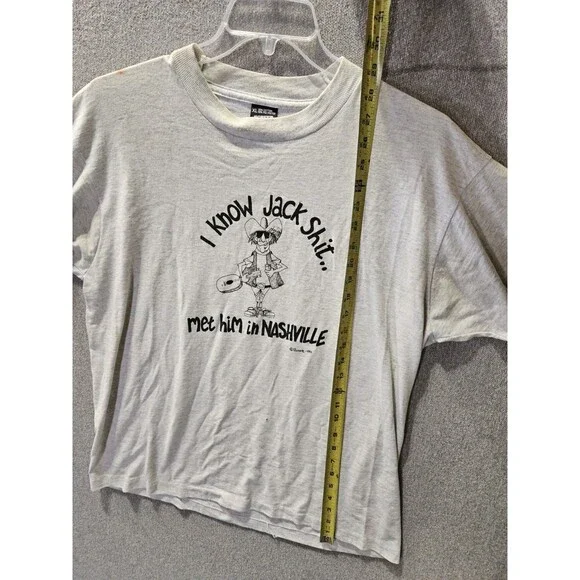 Single Stitch T-Shirt KNOW JACK SH.. Met Him In Nashville Sz XL Screen Stars USA - Picture 10 of 15